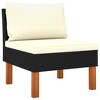 vidaXL Middle Sofa Black, Cream White - 2 of 4