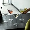 Slickblue Clear Martini Glasses with Ribbed Optic Design - 7.5 oz, Set of 4 - 4 of 4