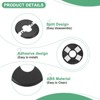 Unique Bargains Wall Split Flange Self-Adhesive Plumbing Cover Plates ABS Faucet Escutcheons 2 Pcs - 2 of 4