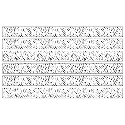 Carson Dellosa Education We Belong Black Dots Straight Borders Per Pack, 36 Feet Per Pack, 6 Packs