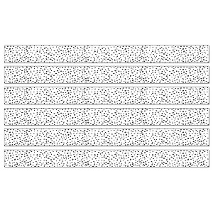 Carson Dellosa Education We Belong Black Dots Straight Borders Per Pack, 36 Feet Per Pack, 6 Packs - 1 of 3