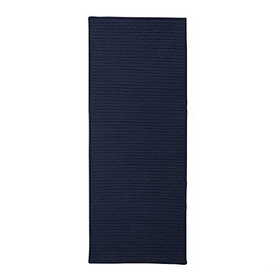 Colonial Mills Ikebana Braided Runner, Navy 30"x132", Rectangle Shape