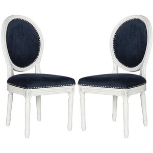 Holloway 19" H French Brasserie Oval Side Chair (Set of 2) - FOX6228 - Safavieh Couture - 1 of 4