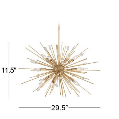 Antique Gold Sputnik 12-Light Crystal Accent Chandelier