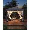 11x11ft Pop Up Gazebo Tent with Mosquito Netting, Outdoor Canopy Shelter Easy Setup, Water & UV Resistant - 3 of 4