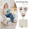 Living Room Chair, Teddy Upholstered Rocking Chair, Armrest and Side Pockets, Modern Comfy Accent Armchair Reading Chair for Bedroom, Living Room - 3 of 4