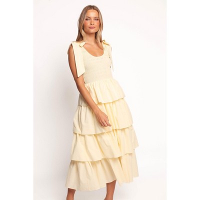 Petal and Pup Raphael Tiered Maxi Dress - Yellow