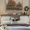 SinCiDo Farmhouse Bed Frame,w/Charging Station, Storage Bookcase Headboard,Sliding Barn Door,No Box Spring Needed, w/Wood Slats Support - 4 of 4