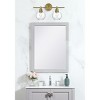 Elegant Lighting Collier 2 Light Satin Gold and Clear Glass Wall Sconce - 2 of 4