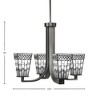 Toltec Lighting Apollo 4 - Light Chandelier in  Graphite with 5" Square Pewter Art Glass Shade - 2 of 4