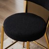 CAVINAS 24.8" Modern Dining Chairs,Set of 2/4,Teddy Fabric Counter Stools for Dining Room,Bar Stools with Round Seat,Dining Furniture Chair - 4 of 4