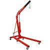 Syemin Lift Jacks 2 Ton Folding Hoist Cherry Picker Shop Crane Hoist Lift, Heavy Duty Steel with 6 Iron Caster Wheels, Red, 63.5"*13"*6.3" - 2 of 4