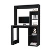 Vynxaria Modern Desk Ryndon - Compact Workspace with Hutch, Black Wengue Finish, Ample Storage & Comfort - 2 of 4
