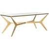 Edythe Coffee Table - Gold/Clear - Safavieh - 3 of 4