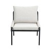Modern Accent Lounge Chair with Braided Upholstery and Metal Frame, Comfortable Armchair, Set of 1 (BEIGE) - 4 of 4