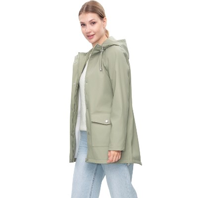 Женские куртки Rokka&Rolla Women's Waterproof Rain Coats Hooded Jackets-Sage Green, size Medium — фото 6