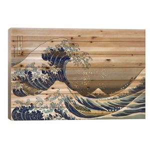 The Great Wave at Kanagawa 1829 Wood Print by Katsushika Hokusai - iCanvas - 1 of 3