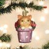 Old World Christmas 3.25 In Kitten In Flower Pot Spring Flowers Cat Tree Ornaments - image 2 of 3