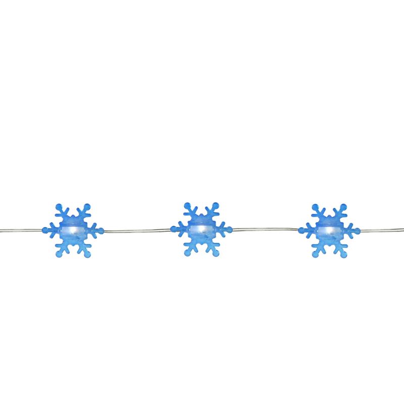 Northlight 20ct Snowflake Shaped LED Christmas Fairy Lights Warm White - 6' Copper Wire, 1 of 2