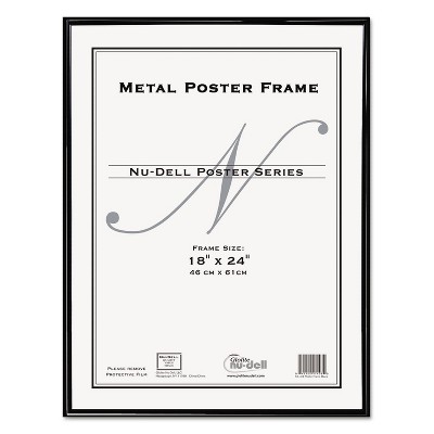 Nudell Metal Poster Frame Plastic Face 18 x 24 Black 31222