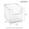 mDesign Plastic Bathroom Storage Organizer Bin with Open Front - 8 Pack - Clear, USA Made - 4 of 4
