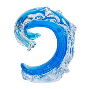 Beachcombers Beachcombers SS-BCS-03243  Rolling Ocean Coastal TableTop or Wall Sculptures Nautical Decor Decoration Glass Art - 1 of 4