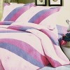 Slickblue 3PC Cotton Vermicelli-Quilted Embroidered Patchwork Quilt Set, Full/Queen, Includes 2 Shams - 2 of 4