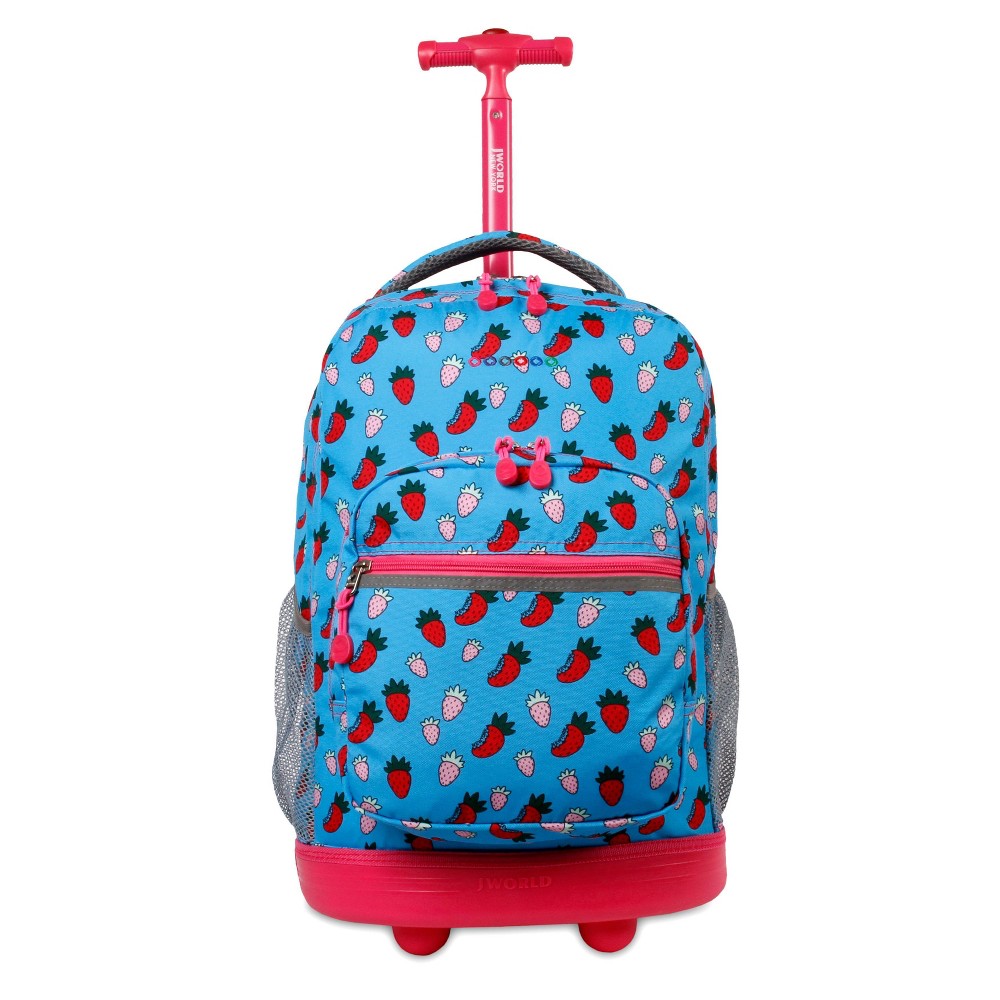 Photos - Backpack J World Sunrise 18" Rolling  - Strawberry