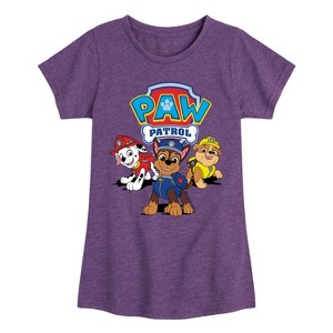 - Paw Patrol - Rubble Marshall Chase with Logo Fitted Short Sleeve Graphic T-Shirt - 1 of 4