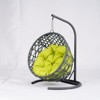 VisioGear Cat Swing Bed with Stand & Cushion, Cat Egg Chair, Indoor Hanging Swinging Cat Bed for Small Animals, Green & Black, 18.9"*19.3"*28.7" - 4 of 4