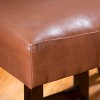 NicBex Dining Chairs Set of 2 Upholstered Chair Backless Saddle Seat Counter Stools, Leather Accent for Kitchen, Bedroom, Tan - 3 of 4
