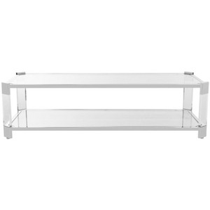 Gianna Acrylic Coffee Table - Silver - Safavieh - 1 of 4