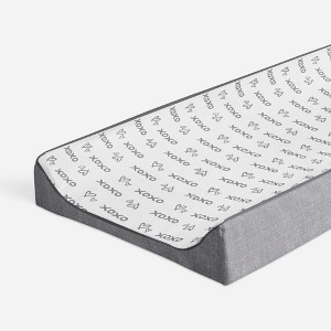 Bacati - Love Gray/Silver Diamond Changing Pad Cover - 1 of 4