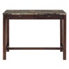 NicBex Dining Table Set for 2 Modern Faux Marble Versatile Bar Table Set with Storage Drawers and Padded Stools for Dining Room - 3 of 4
