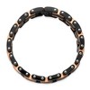 Black Bow Jewelry 15mm Stainless Steel & Carbon Fiber Multicolor Link Bracelet, 8.5 Inch - 4 of 4