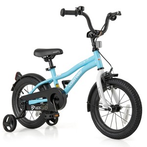 Costway 12"/14"/16"/18" Kids Bike for 3-4 Years Old Boys & Girls with Adjustable Seat Handbrake Reflectors Blue/Purple/Red - 1 of 4