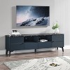 70" Modern Storage TV Stand Cabinet Features Premium Faux Marble Countertop TVs up 75" - Festivo - image 2 of 4