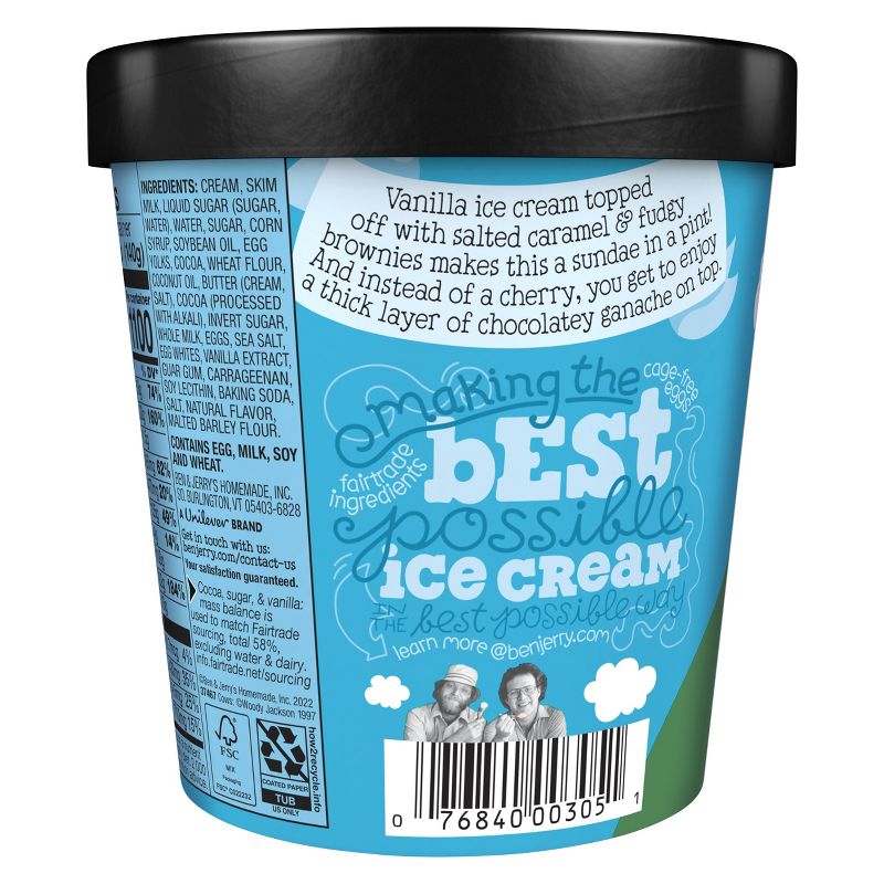 Ben &#38; Jerry&#39;s Topped Salted Caramel Brownie Ice Cream - 15.2oz, 4 of 8