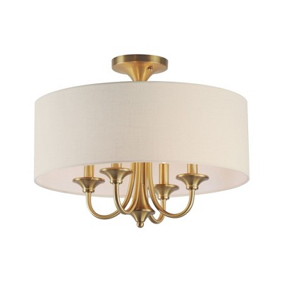 Maxim Lighting Bongo 4 - Light Semi-Flush Mount in  Natural Aged Brass