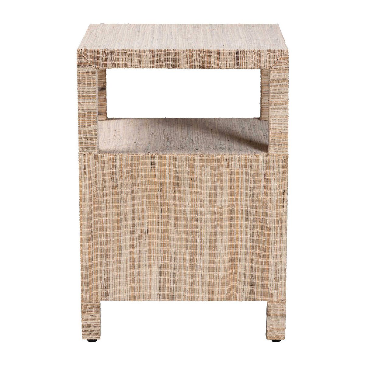 bali & pari Paine Woven Grasscloth 2 Drawer Nightstand Natural - thumbnail 4