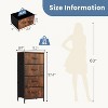 SEVOBAL Nightstand 4 Drawers Bedside Table Removable Bins Sturdy Organizer Furniture for Bedroom Nursery Closet Living Room, Brown, 17.7"*11.8"*37.4" - 3 of 4