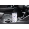 Elanze Designs 20 oz Stainless Steel On the Go Insulated Travel Tumbler With Push Top Lid, Lavender Purple Marble Print White - 3 of 4