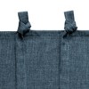 Awesome Home  Garrett Textured Tie Knots Curtains Pair, 52"X108" , Navy - 4 of 4