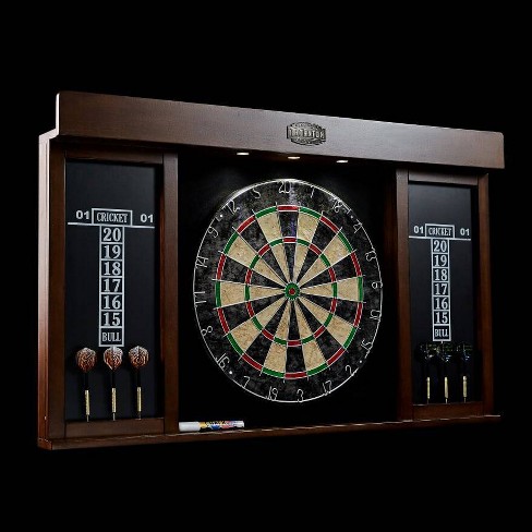 dart board cabinets with lights