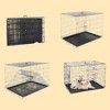 FURNIinspire Pet Crates and Houses Deluxe 36 Pet Home Double Door Foldable Kennel with Removable Tray and Adjustable Divider, Black, 36.6"*22.6"*24.2" - 2 of 4