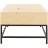Gina Lift-Top Coffee Table - Light Oak/Black - Safavieh - 4 of 4