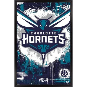 Trends International NBA Charlotte Hornets - Maximalist Logo 23 Framed Wall Poster Prints - 1 of 4
