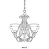 Progress Lighting Torino 5-Light Chandelier, Brushed Nickel, Etched White Glass Shades - 2 of 2