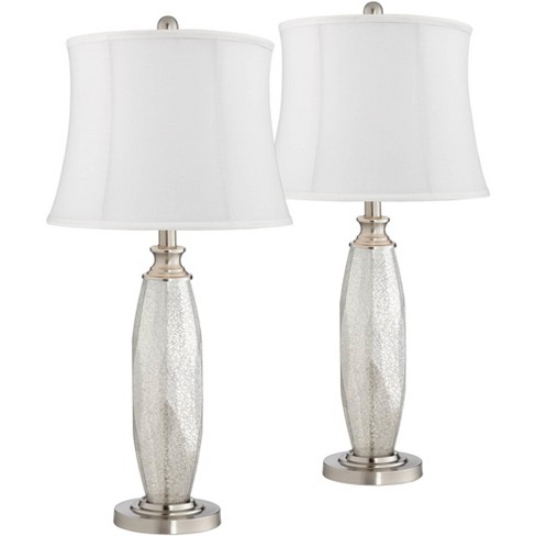 360 Lighting Modern Table Lamps 28, Genie 28 5 In Mercury Silver Glass Table Lamp