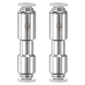 Unique Bargains Nickel Plated Brass Plastic Push to Connect One Way Check Valve 2 PCS - 1 of 4